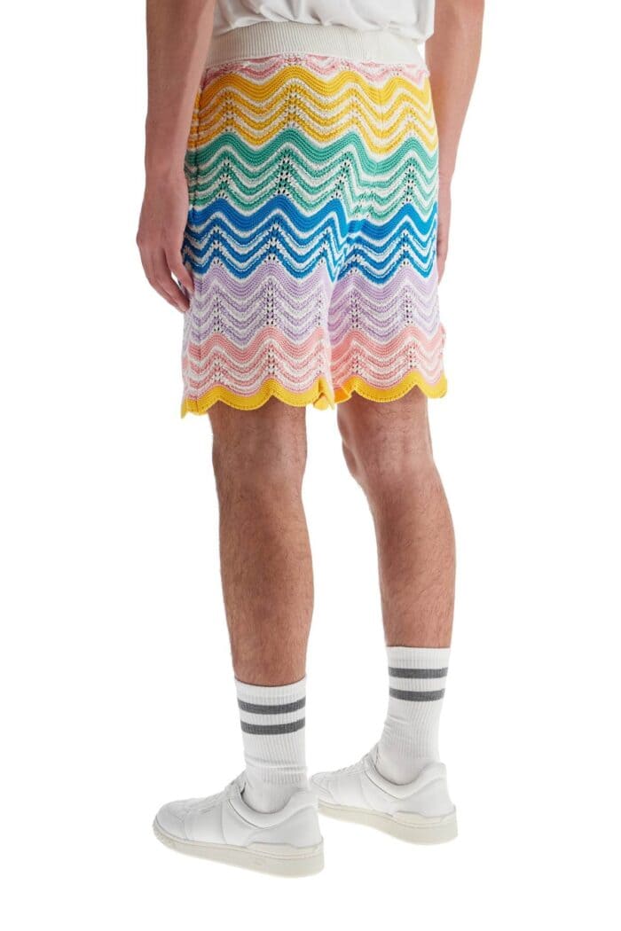 CASABLANCA "gradient Wave Knit Bermuda Shorts