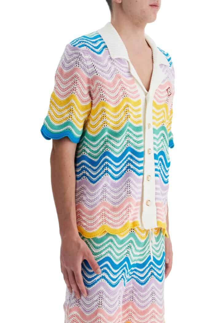 CASABLANCA Gradient Wave Knit Shirt