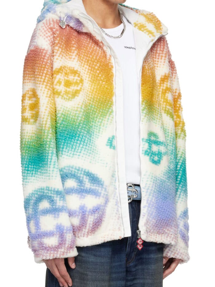 Casablanca Halftone monogram fleece jacket