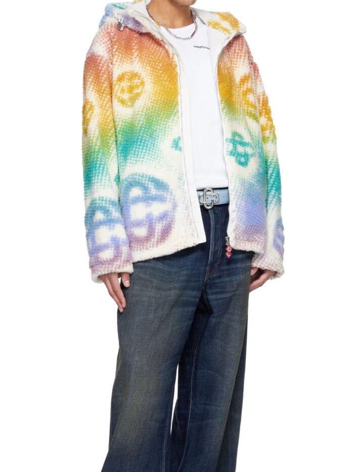 Casablanca Halftone monogram fleece jacket