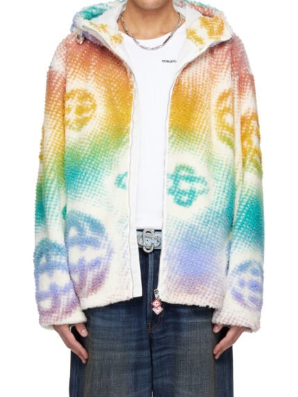 Casablanca Halftone monogram fleece jacket