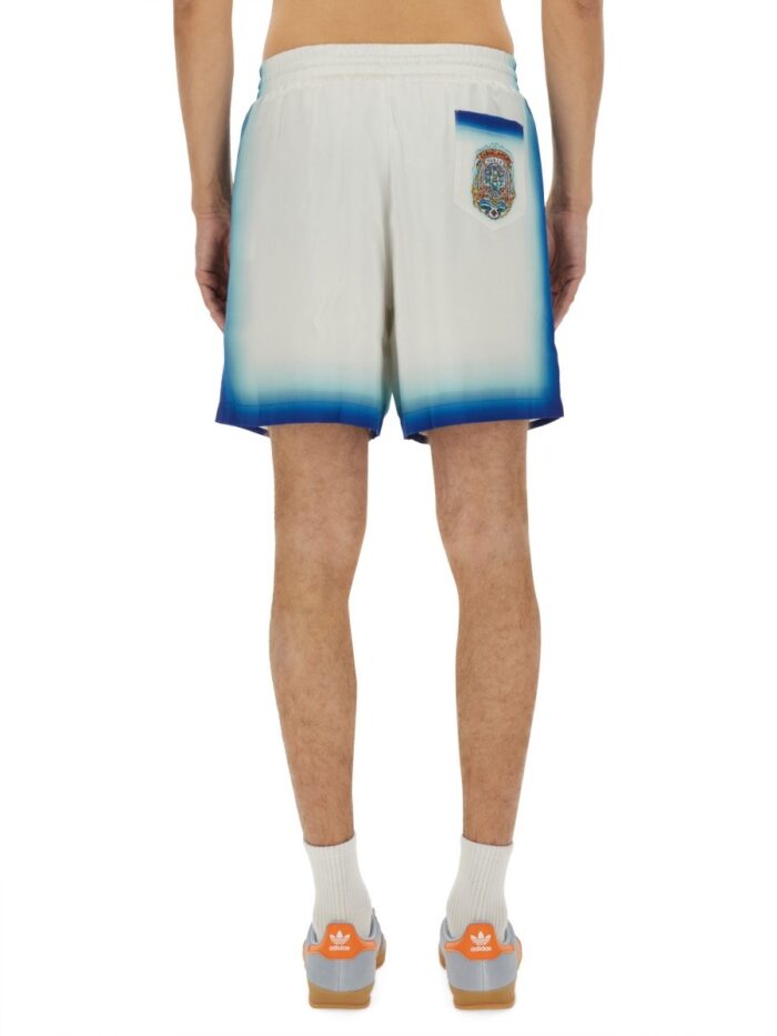 CASABLANCA "HOME WAY SKATE" SILK SHORTS