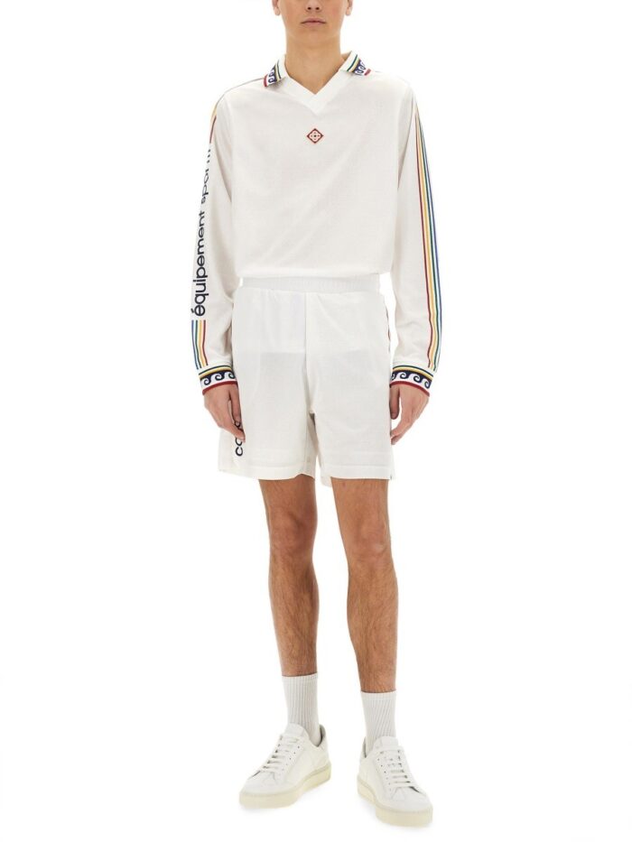 CASABLANCA "JACQUARD MONOGRAM" FOOTBALL SHORTS