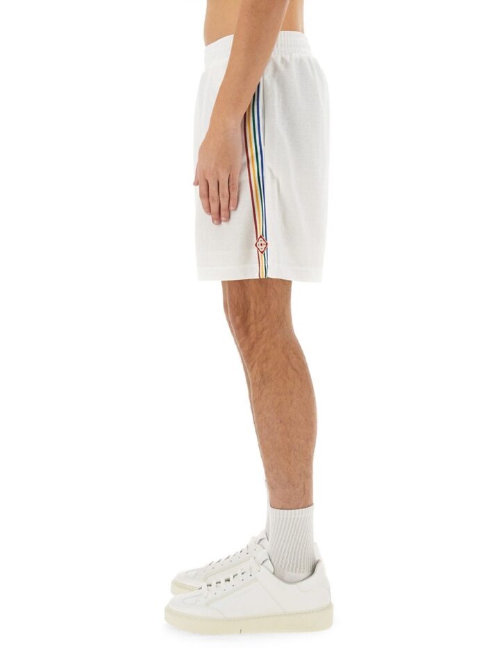 CASABLANCA "JACQUARD MONOGRAM" FOOTBALL SHORTS