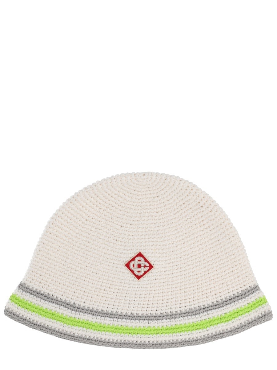 CASABLANCA KNIT HAT WITH LOGO