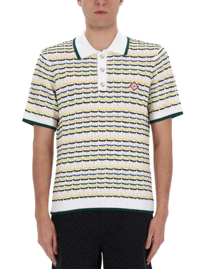 CASABLANCA KNITTED POLO.