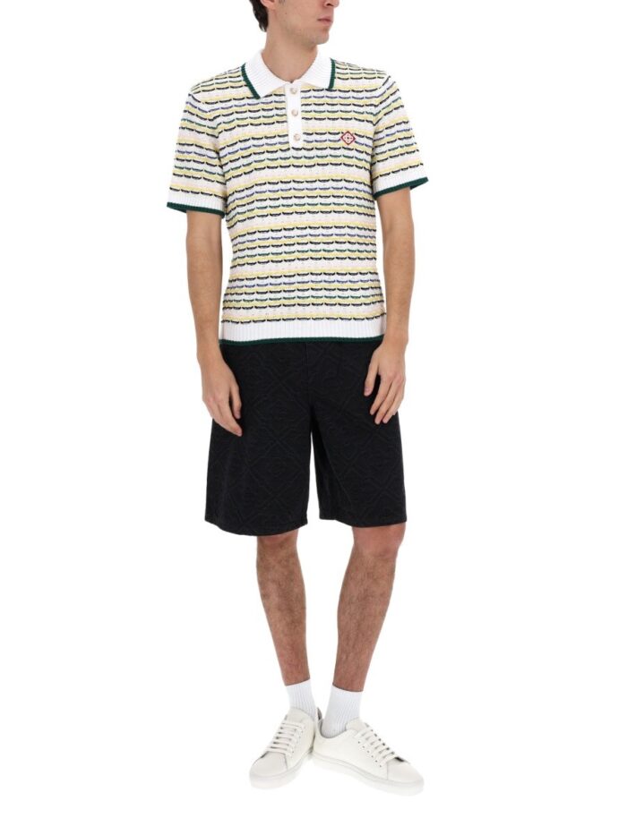 CASABLANCA KNITTED POLO.