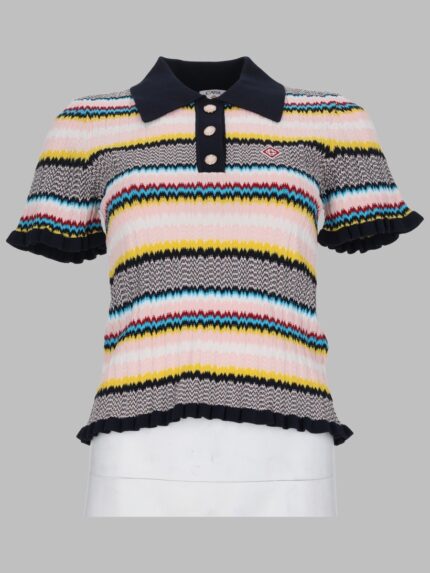 CASABLANCA MAGLIA POLO CON MOTIVO CHEVRON