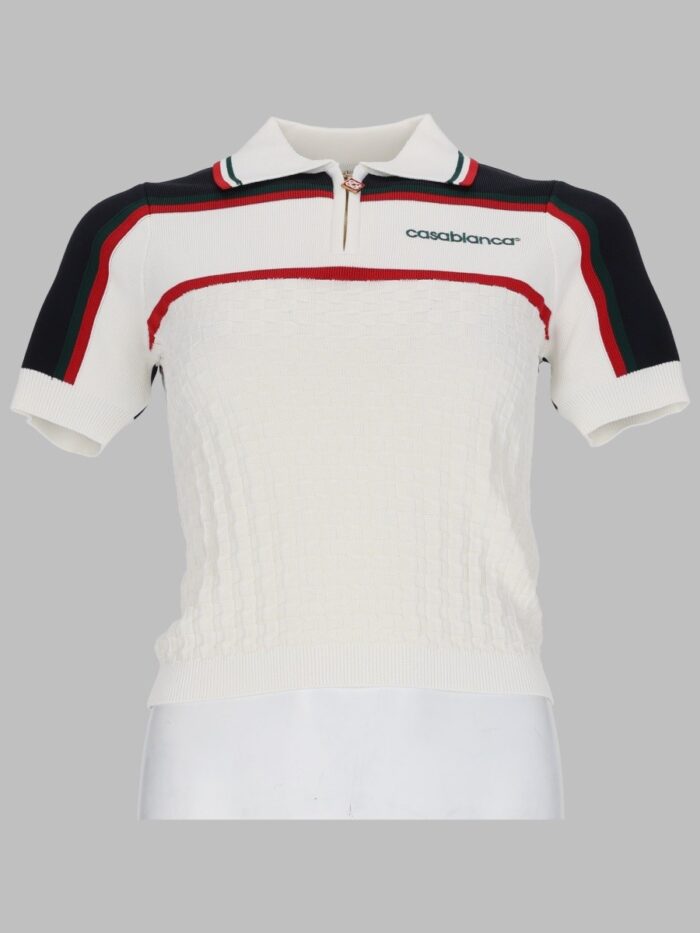 casablanca maglia polo da tennis CASABLANCA MAGLIA POLO DA TENNIS