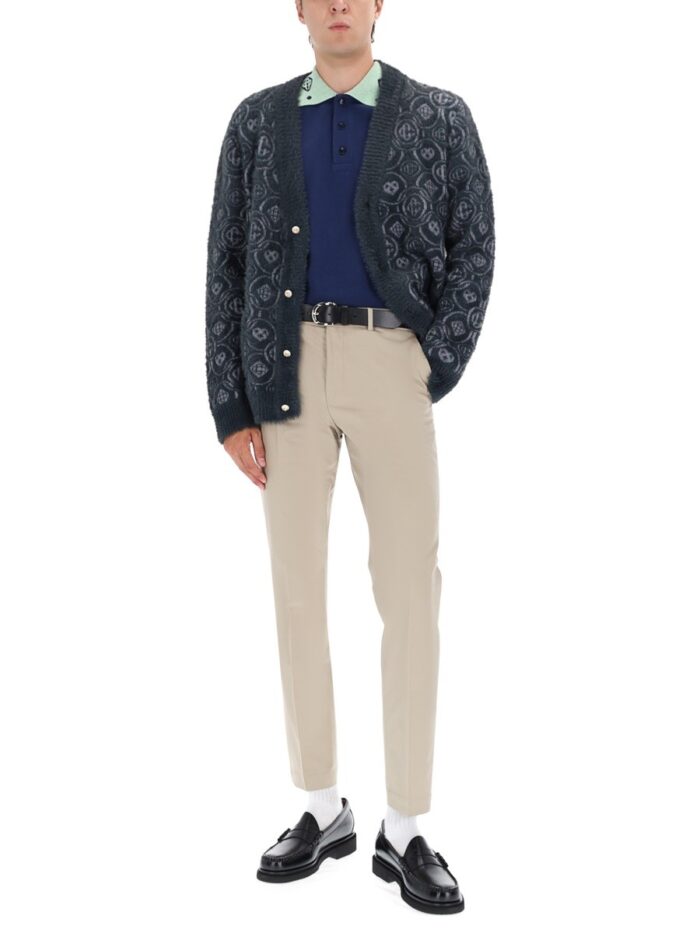 CASABLANCA MONOGRAM "FLUFFY" CARDIGAN