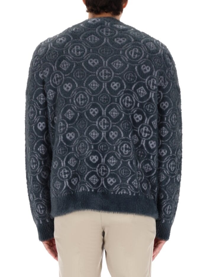 CASABLANCA MONOGRAM "FLUFFY" CARDIGAN