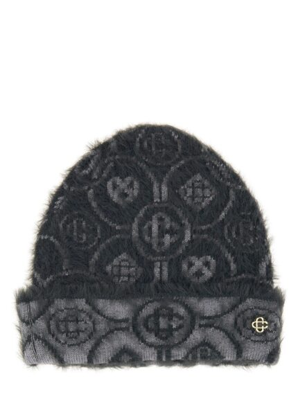 CASABLANCA MONOGRAM MOHAIR BEANIE