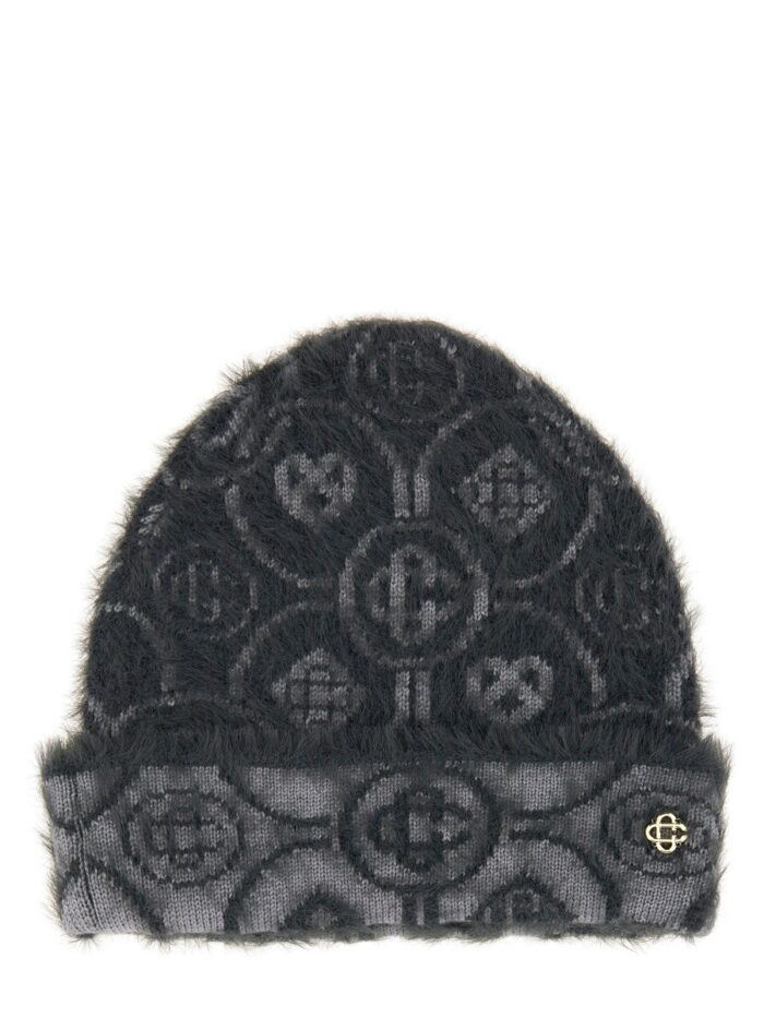 CASABLANCA MONOGRAM MOHAIR BEANIE