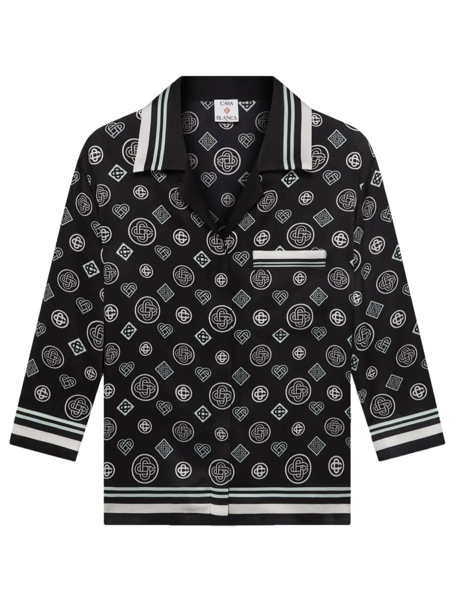 CASABLANCA "MONOGRAM" PAJAMA SHIRT