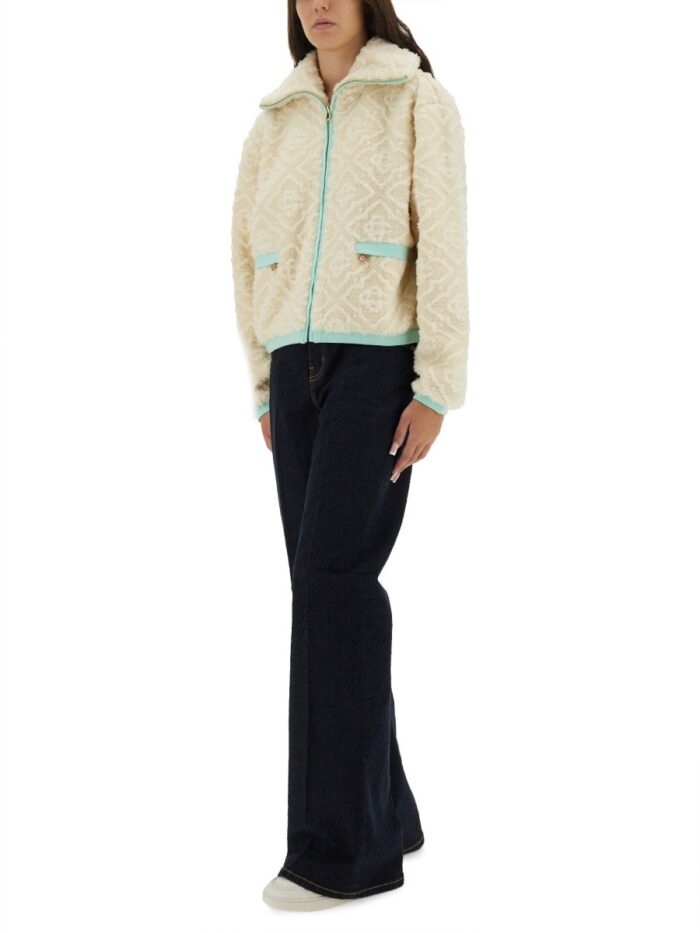 CASABLANCA MONOGRAMMED FLEECE JACKET