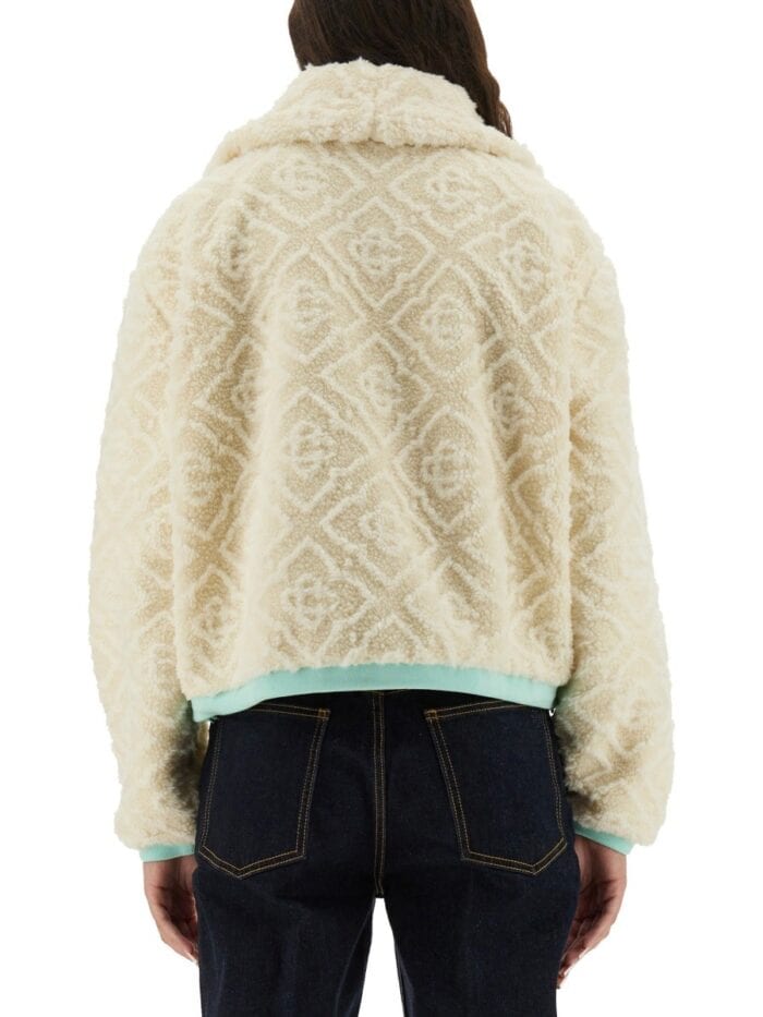 CASABLANCA MONOGRAMMED FLEECE JACKET