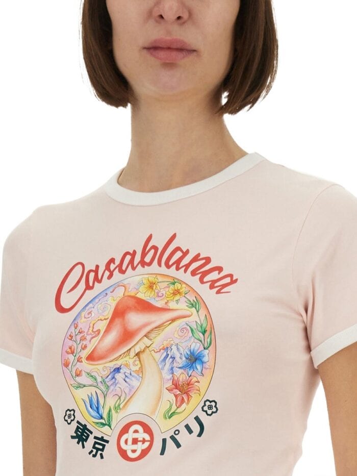 CASABLANCA "MUSHROOM EMBLEM" T-SHIRT