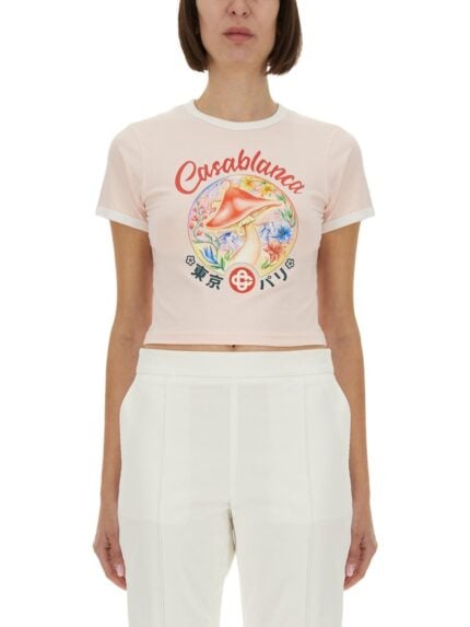 CASABLANCA "MUSHROOM EMBLEM" T-SHIRT
