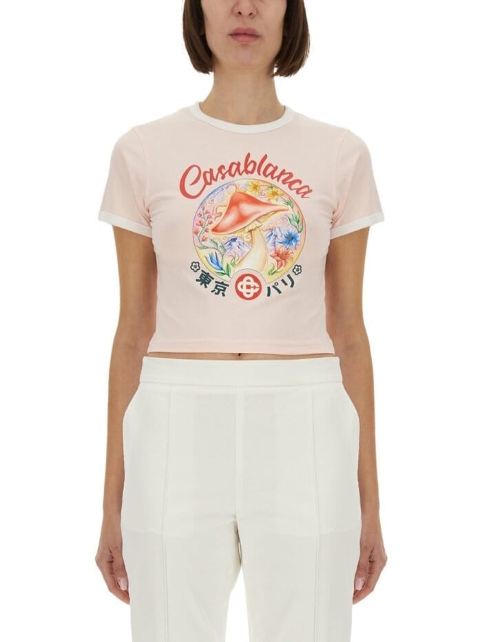 CASABLANCA "MUSHROOM EMBLEM" T-SHIRT