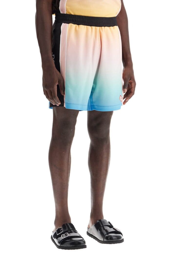 CASABLANCA Pastel Gradient Football Bermuda Shorts