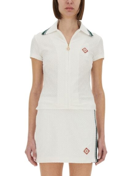 CASABLANCA RIBBED COLLAR SHIRT