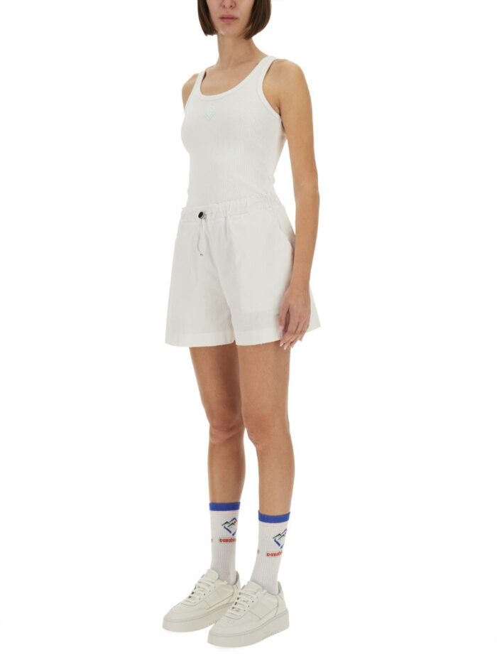 CASABLANCA RIBBED COTTON TANK TOP