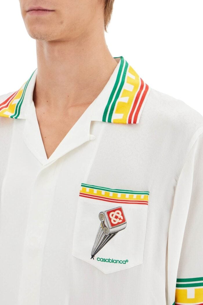 CASABLANCA Silk Leaning Column Shirt