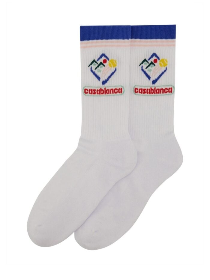 CASABLANCA SOCKS WITH LOGO
