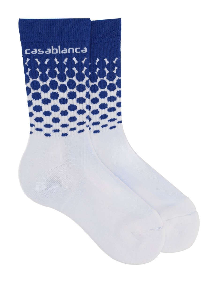 CASABLANCA SOCKS WITH LOGO