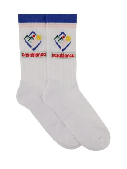 CASABLANCA SOCKS WITH LOGO