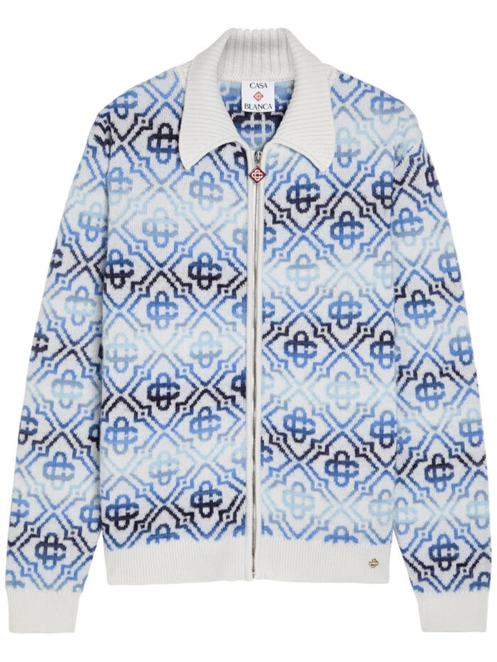 Casablanca Space Dye zip sweater