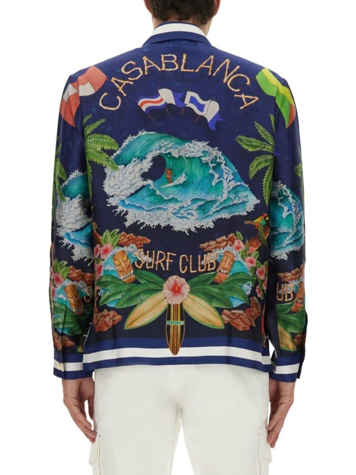 CASABLANCA "SURF CLUB MIDNIGHT" PRINT SHIRT