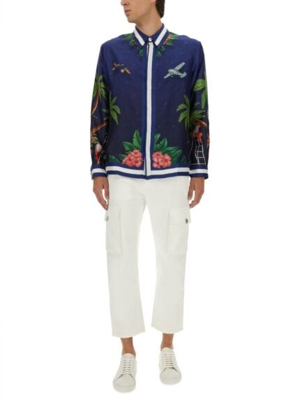 CASABLANCA "SURF CLUB MIDNIGHT" PRINT SHIRT