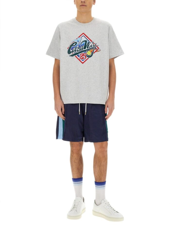 CASABLANCA T-SHIRT WITH PRINT