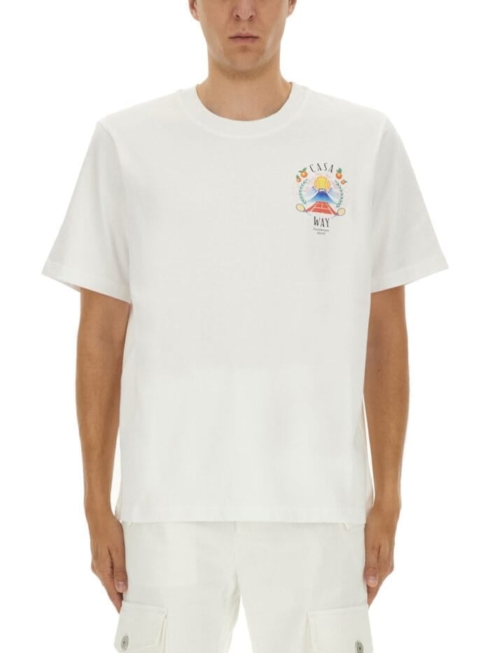 CASABLANCA T-SHIRT WITH PRINT