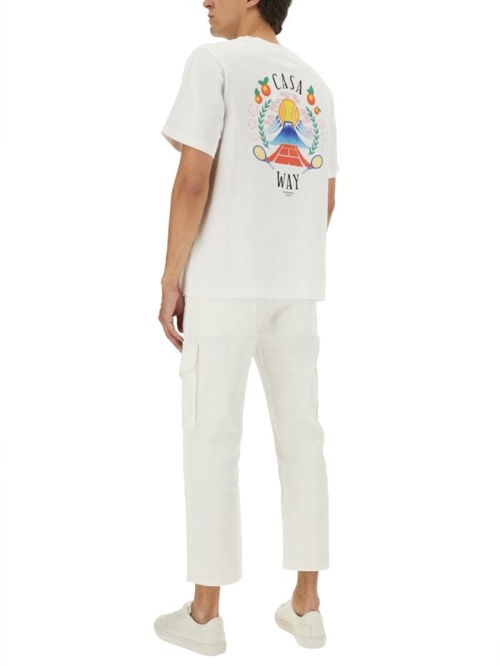 CASABLANCA T-SHIRT WITH PRINT