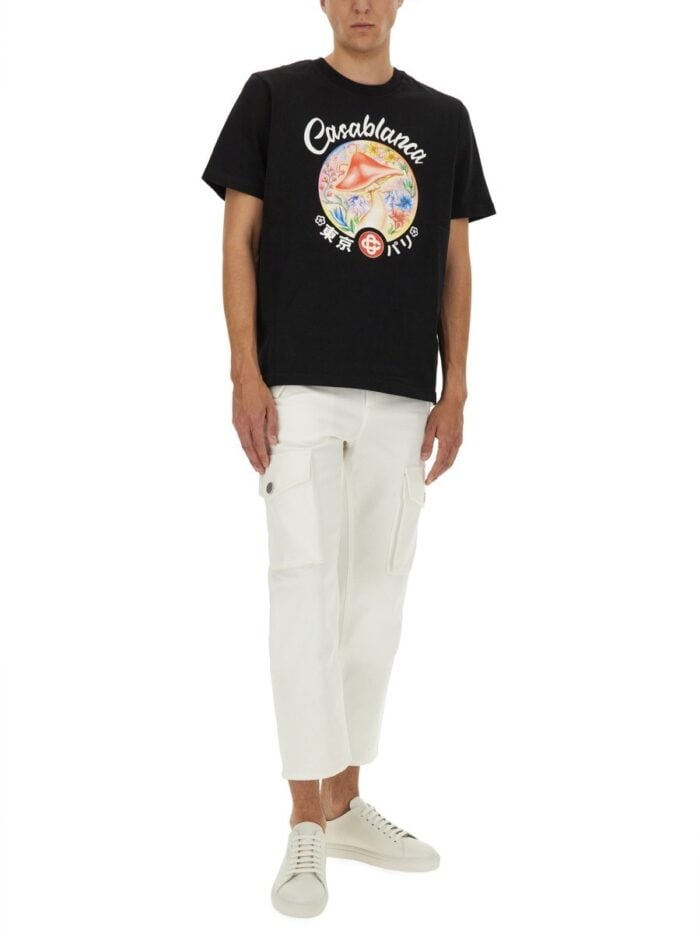CASABLANCA T-SHIRT WITH PRINT