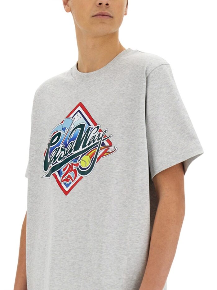 CASABLANCA T-SHIRT WITH PRINT