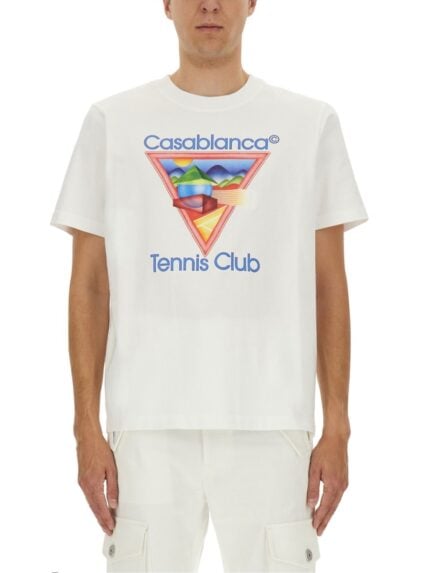 CASABLANCA T-SHIRT WITH PRINT