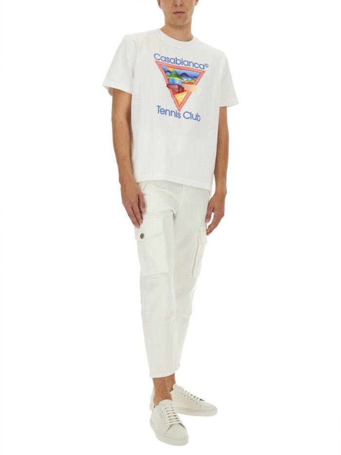 CASABLANCA T-SHIRT WITH PRINT