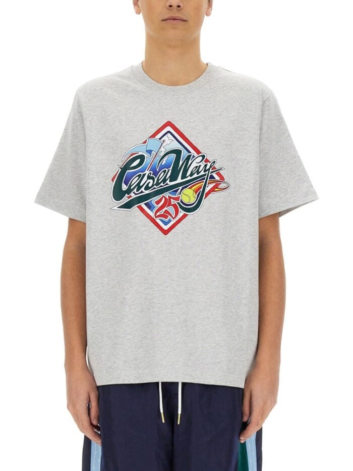 CASABLANCA T-SHIRT WITH PRINT