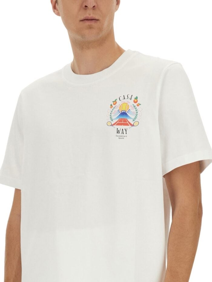 CASABLANCA T-SHIRT WITH PRINT