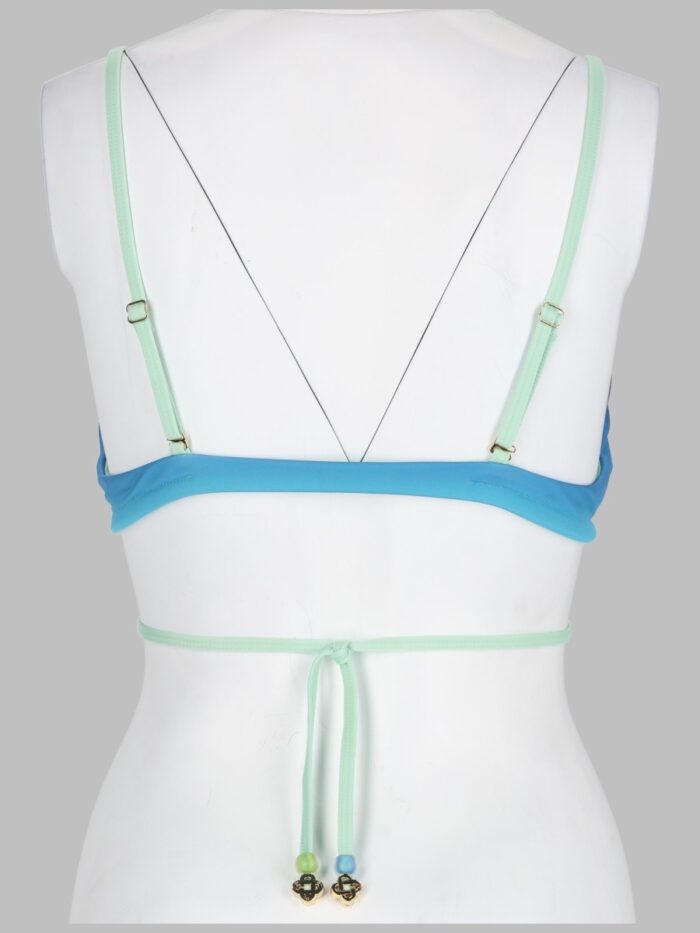 CASABLANCA TOP BIKINI CON STAMPA GRADIENT E PERLINE