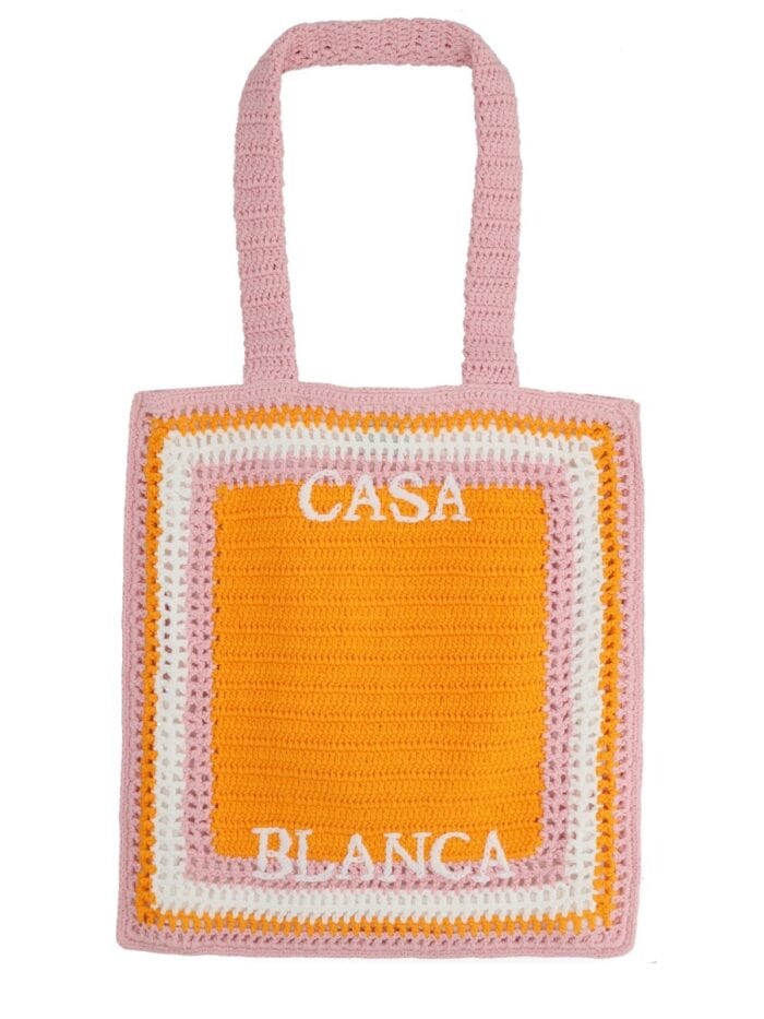 CASABLANCA TOTE BAG WITH LOGO