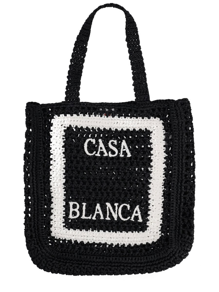 CASABLANCA TOTE BAG WITH LOGO