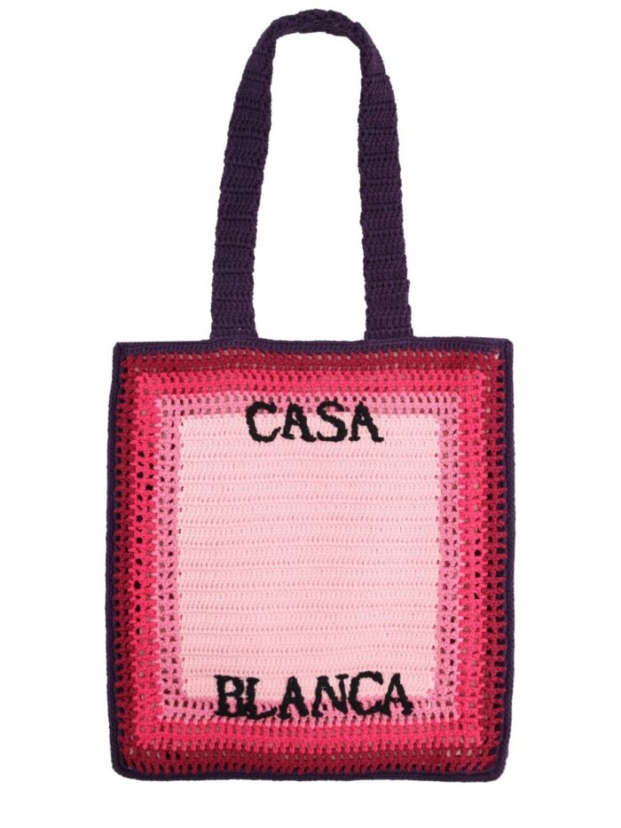 CASABLANCA TOTE BAG WITH LOGO