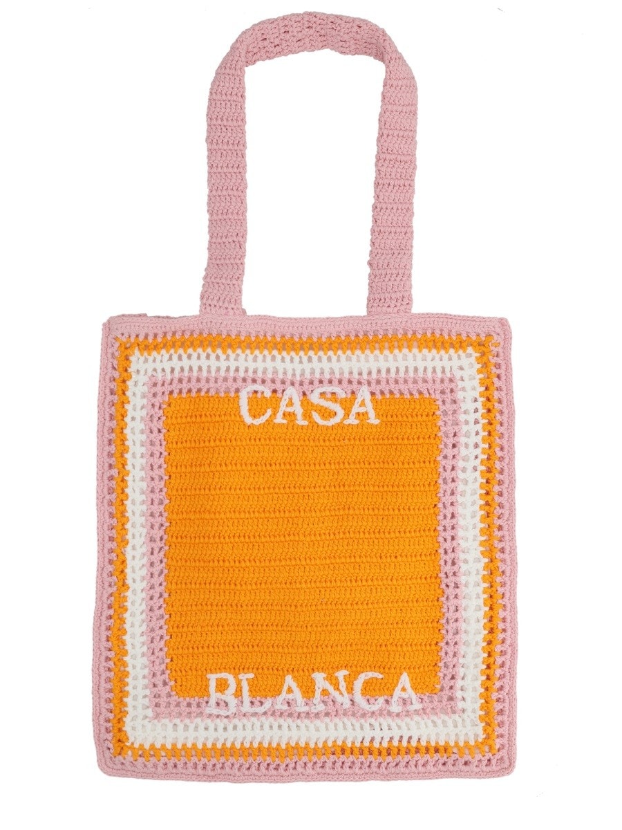 CASABLANCA TOTE BAG WITH LOGO