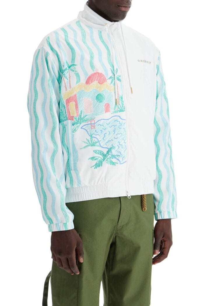 CASABLANCA "windbreaker Jacket With Maison Memphis Print"