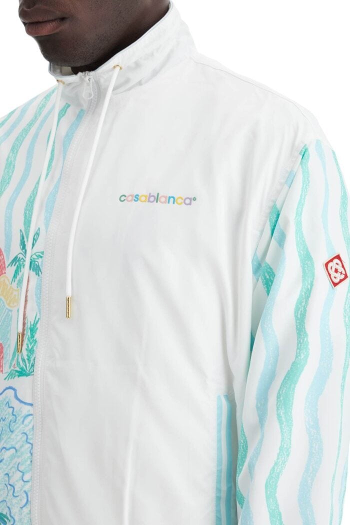 CASABLANCA "windbreaker Jacket With Maison Memphis Print"