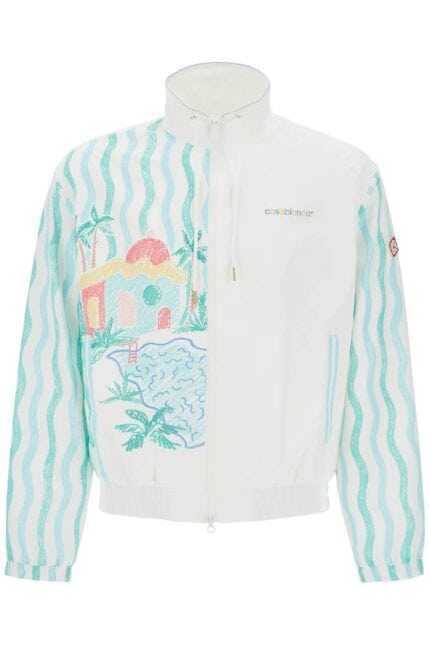 CASABLANCA "windbreaker Jacket With Maison Memphis Print"